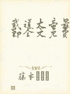 武道大帝最新章节全文免费阅读