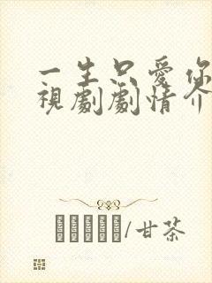 一生只爱你 电视剧剧情介绍