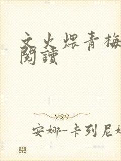 文火煨青梅免费阅读