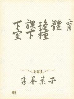 下课后体育器材室下种