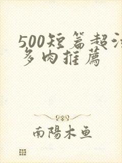 500短篇超污多肉推荐