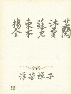 杨东苏沐芸小说全本免费阅读下载