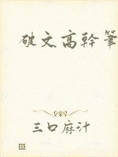 破文高干笔趣阁