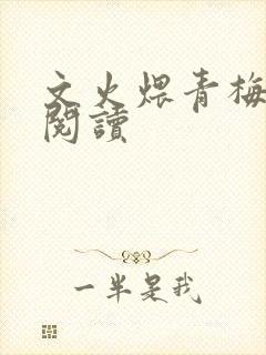 文火煨青梅免费阅读