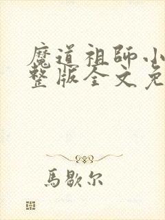 魔道祖师小说完整版全文免费阅读下载