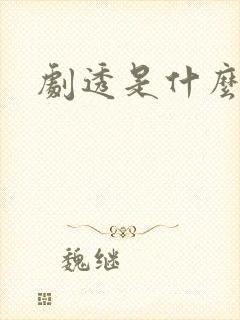 剧透是什么意思