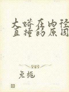 大蟒在内径横冲直撞的原因