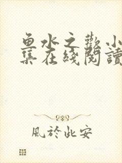 鱼水之欢小说全集在线阅读