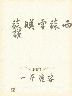 苏映雪苏雨柔小说