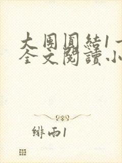 大团圆结1一6全文阅读小说