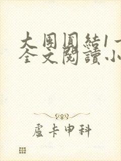 大团圆结1一6全文阅读小说