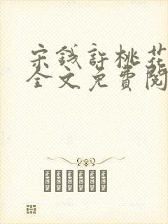 宋钱许桃花小说全文免费阅读