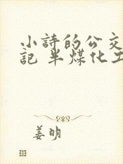 小诗的公交车日记 半煤化工