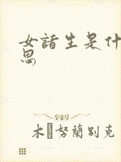 女诸生是什么意思