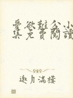 爱欲难分小说全集免费阅读