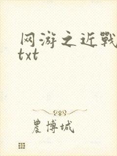 网游之近战法师txt
