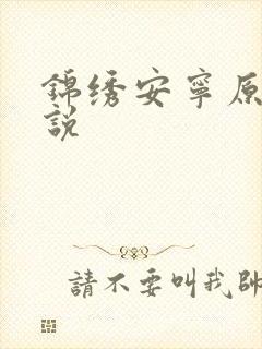 锦绣安宁原著小说
