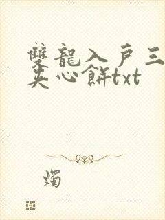 双龙入户三人行夹心饼txt