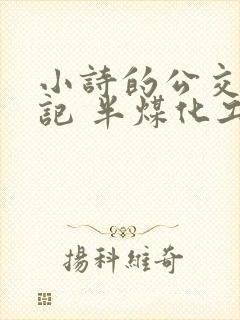 小诗的公交车日记 半煤化工