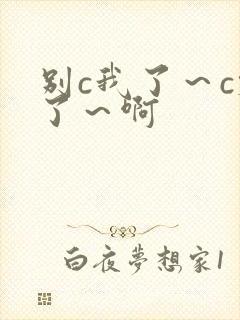 别c我了～c烂了～啊