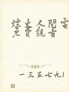 烟火人间电视剧免费观看