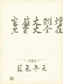 家庭大杂烩小说免费大全在线阅读