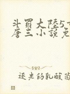 斗罗大陆5重生唐三小说免费阅读