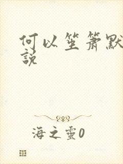 何以笙箫默 小说