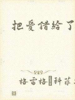 把爱错给了你