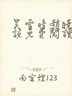 吴雪晴赵晓东小说免费阅读