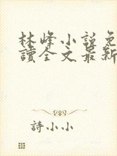 林峰小说免费阅读全文最新章节