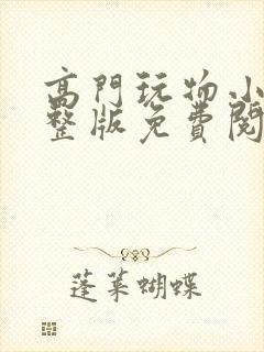 高门玩物小说完整版免费阅读