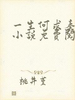 一生何求秦菲雪小说免费阅读