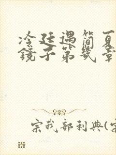 冷廷遇简夏对着镜子第几章