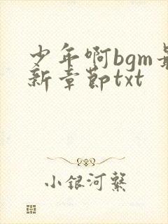 少年啊bgm最新章节txt