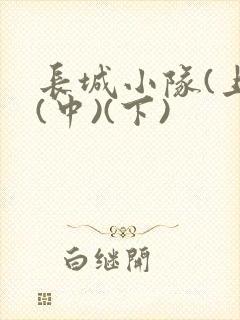 长城小队(上)(中)(下)