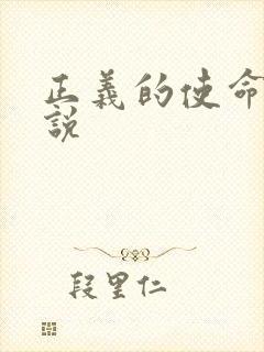 正义的使命 小说