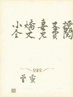 小娇妻又撩又甜全文免费阅读