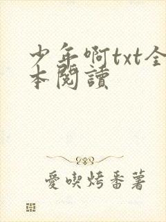 少年啊txt全本阅读