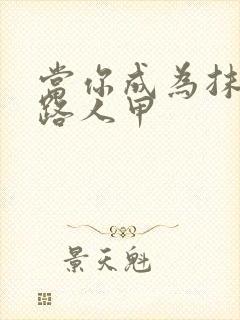 当你成为抹布文路人甲