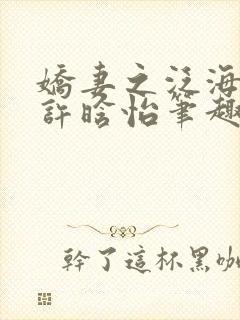 娇妻之泛海之舟许晗怡笔趣阁