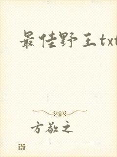 最佳野王txt