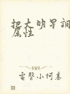 把大明星调成专属性