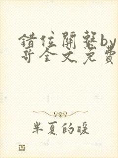 错位关系by东哥全文免费阅读