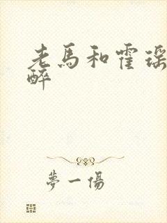 老马和霍瑶瑶喝醉