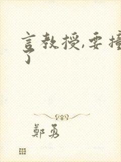 言教授,要撞坏了