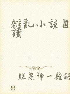 杂乱小说目录阅读