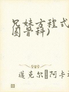 兄妹方程式(校园骨科)