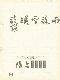 苏映雪苏雨柔小说