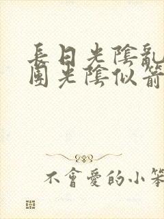 长日光阴乱作一团光阴似箭眇眇